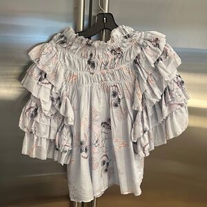 Floral Ruffle Off-Shoulder Top